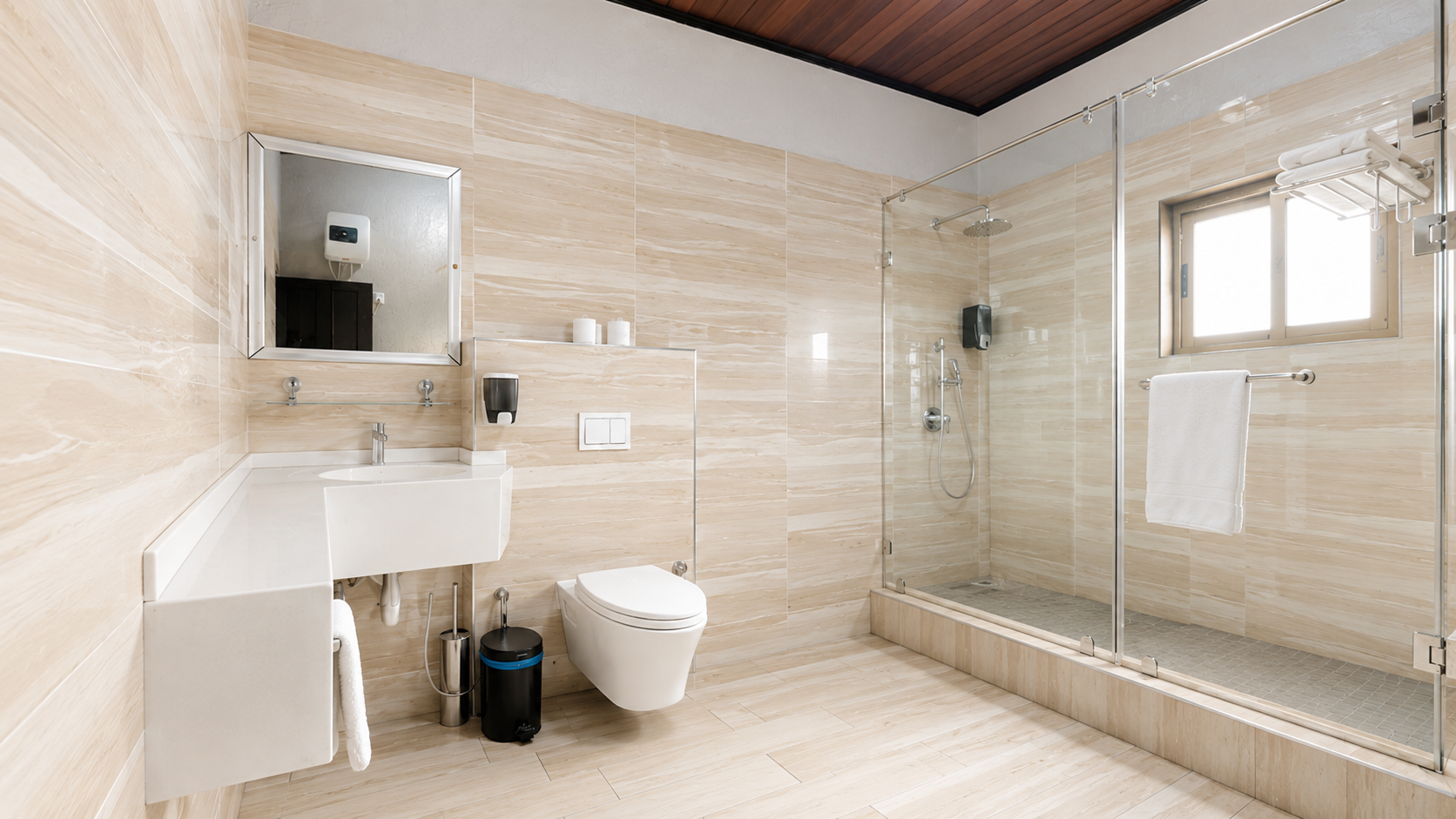 Luxury bathroom at Relax Court Hotel