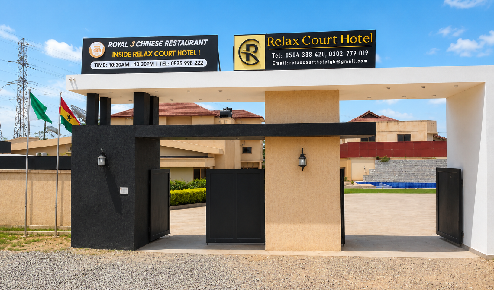 Relax Court Hotel grounds and gardens, Accra